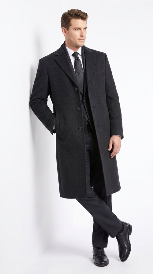 Men’s Black Long Overcoat – Daredevil Born Again Wilson Fisk Inspired Classic Kingpin Coat