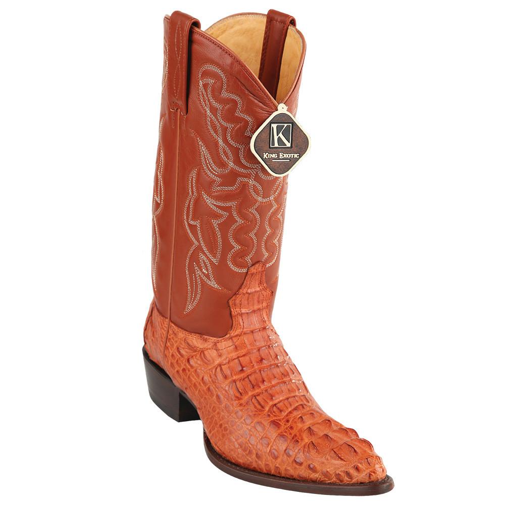 King Exotic Caiman Hornback Traditional Cowboy Boot - Natural