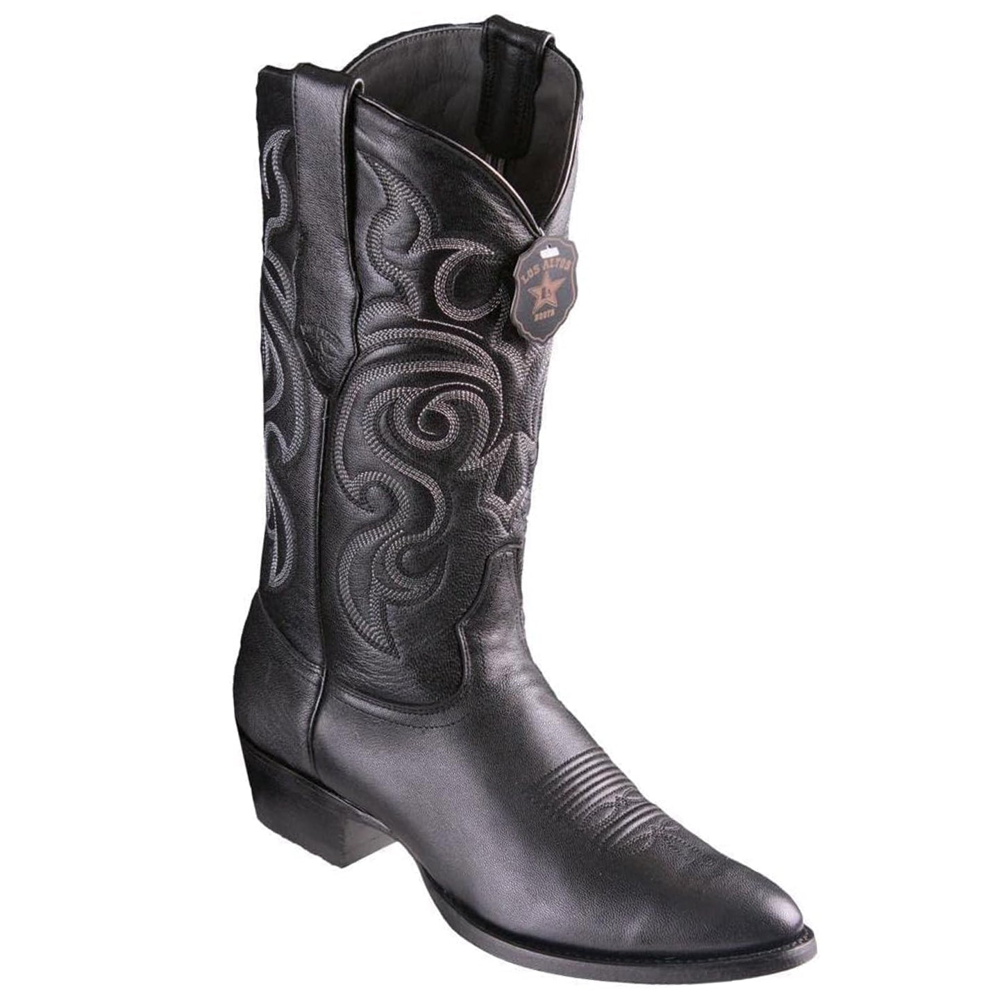 Men's Goat Black Cowboy Boots - EE