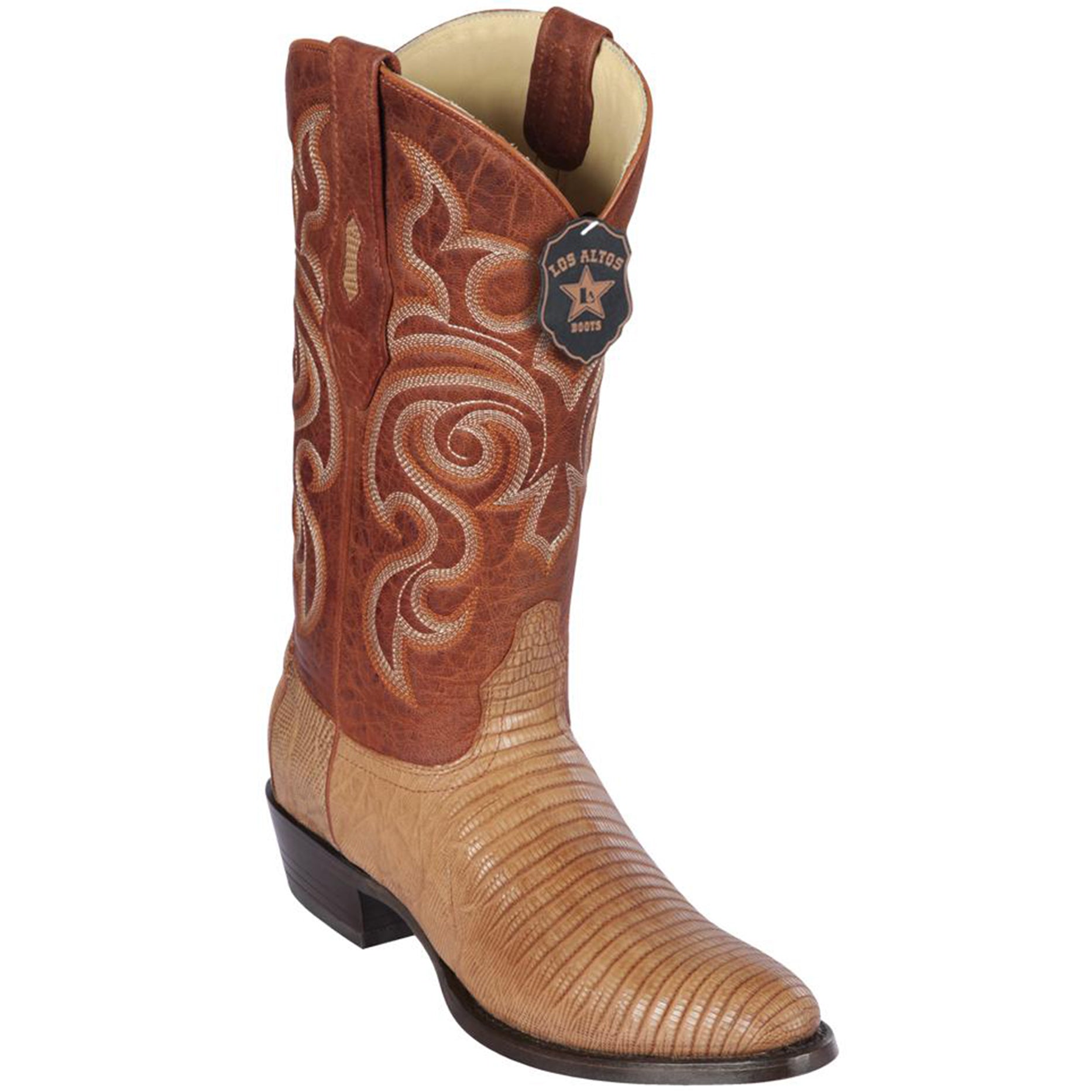 Mens Lizard Boots Round Toe - D