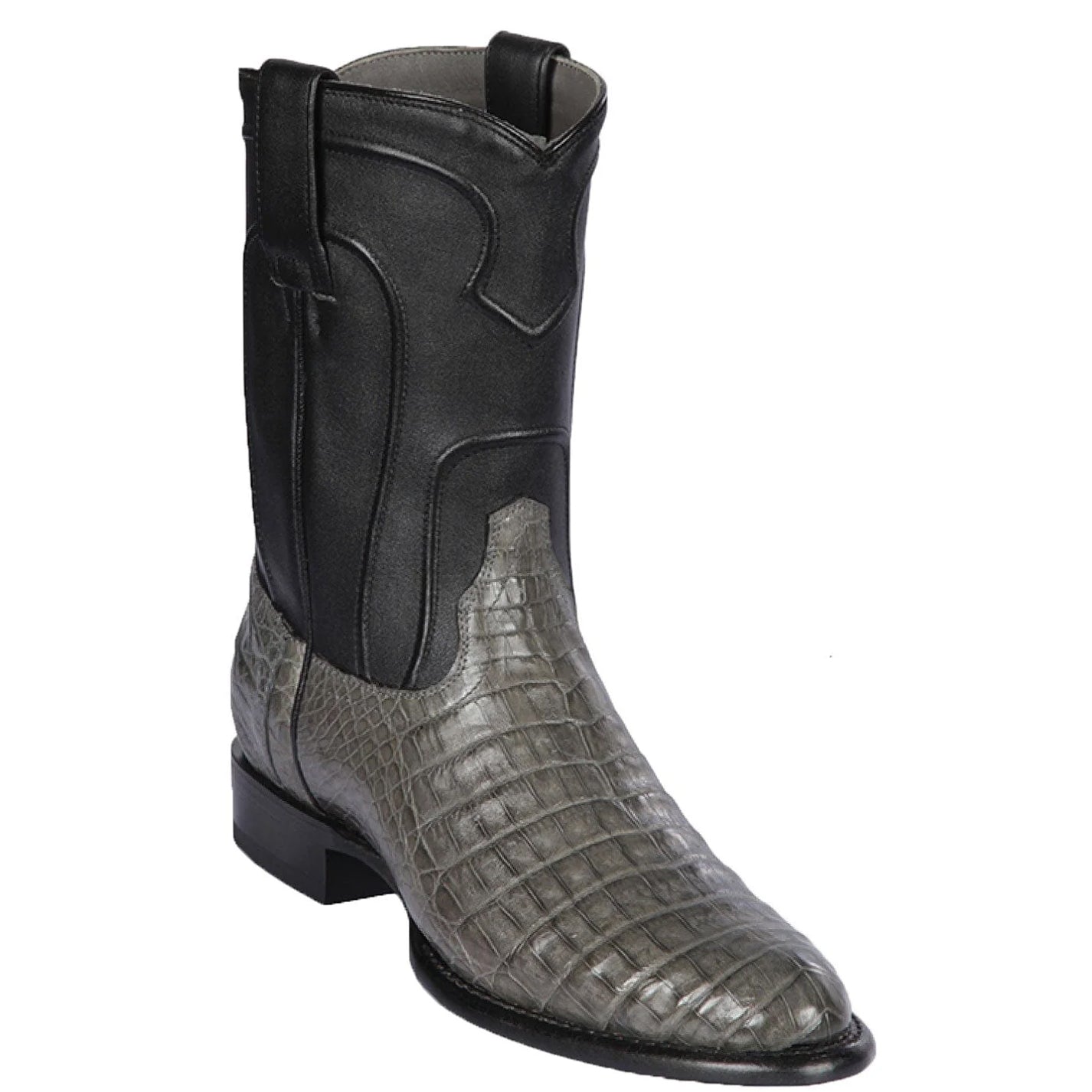 Grey Caiman Roper Cowboy Boots - EE