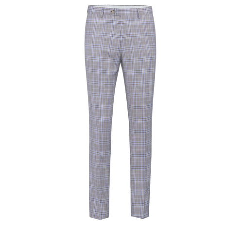 292-7 Men's Slim Fit 2-Piece Single Breasted Check Dress Suit