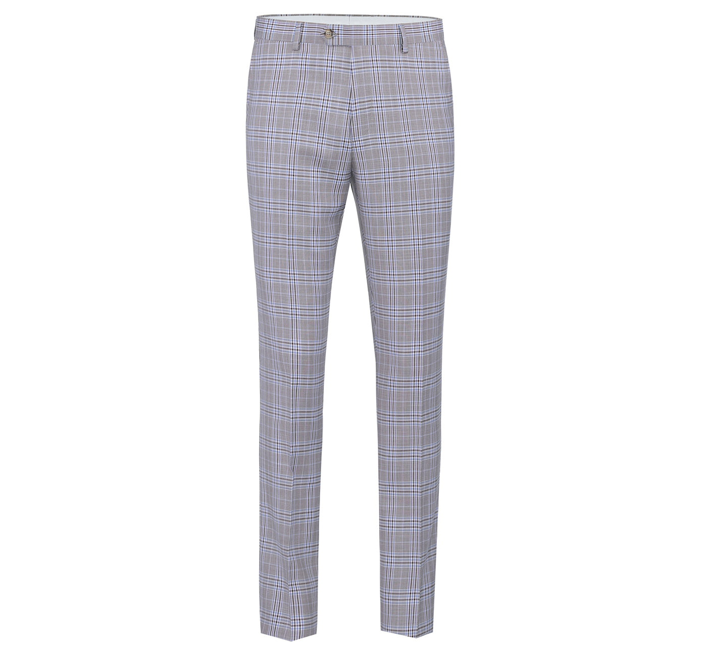 292-7 Men's Slim Fit 2-Piece Single Breasted Check Dress Suit - 36Sx30W