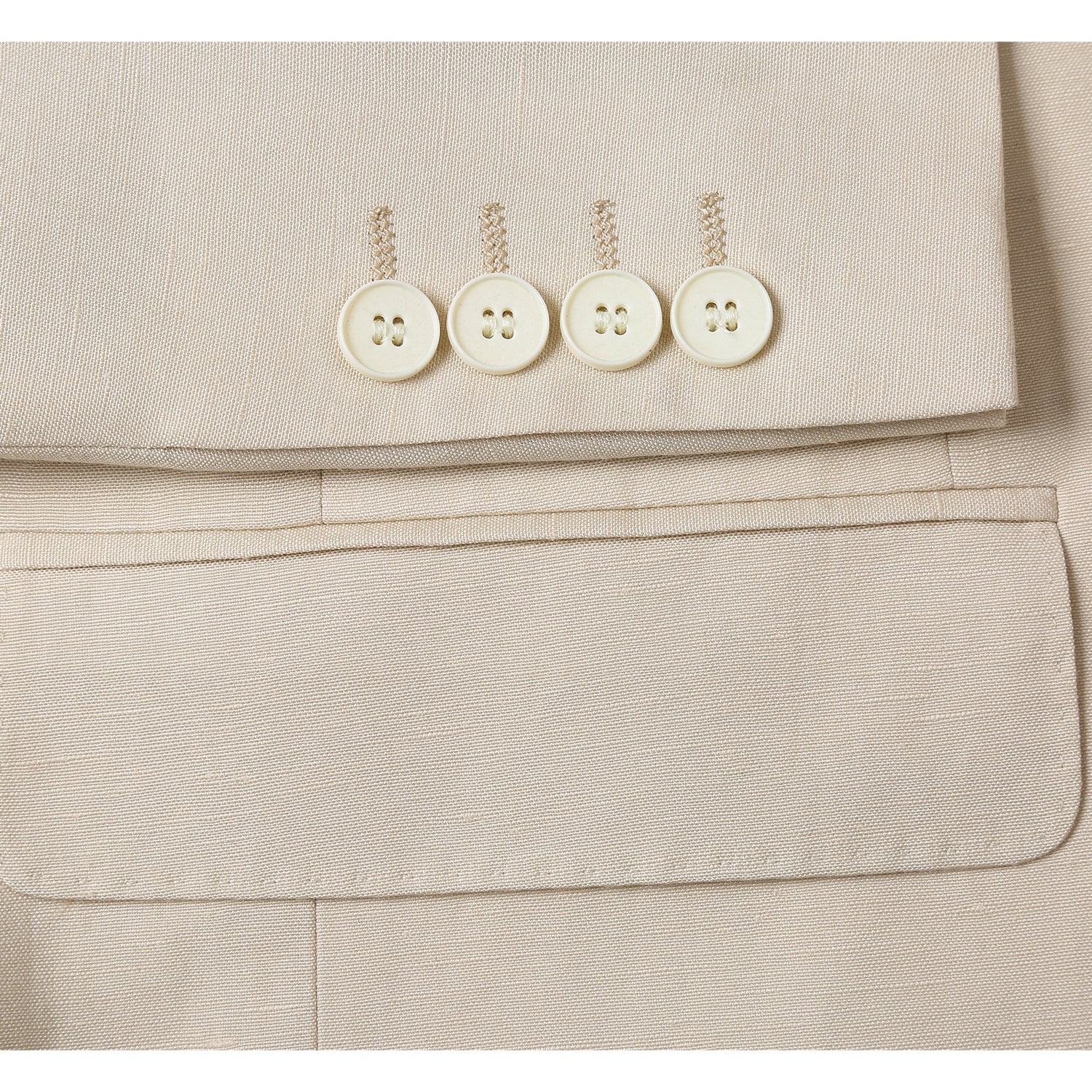 611-3 Men's New Slim Fit Checked Linen Suits - 38Lx32W