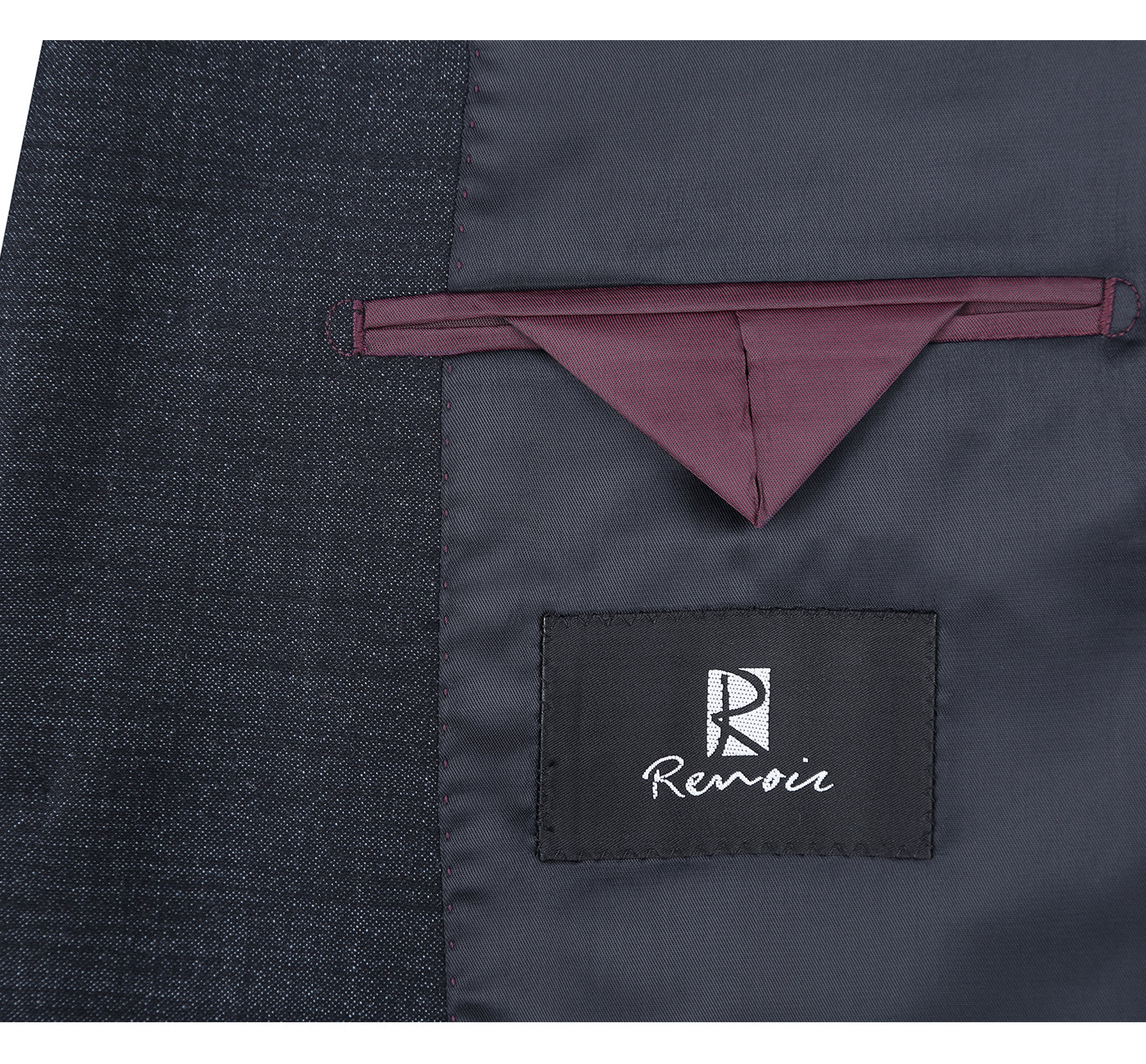 558-2 Men's Two Piece Slim Fit Wool Blend Suit - 36Sx30W