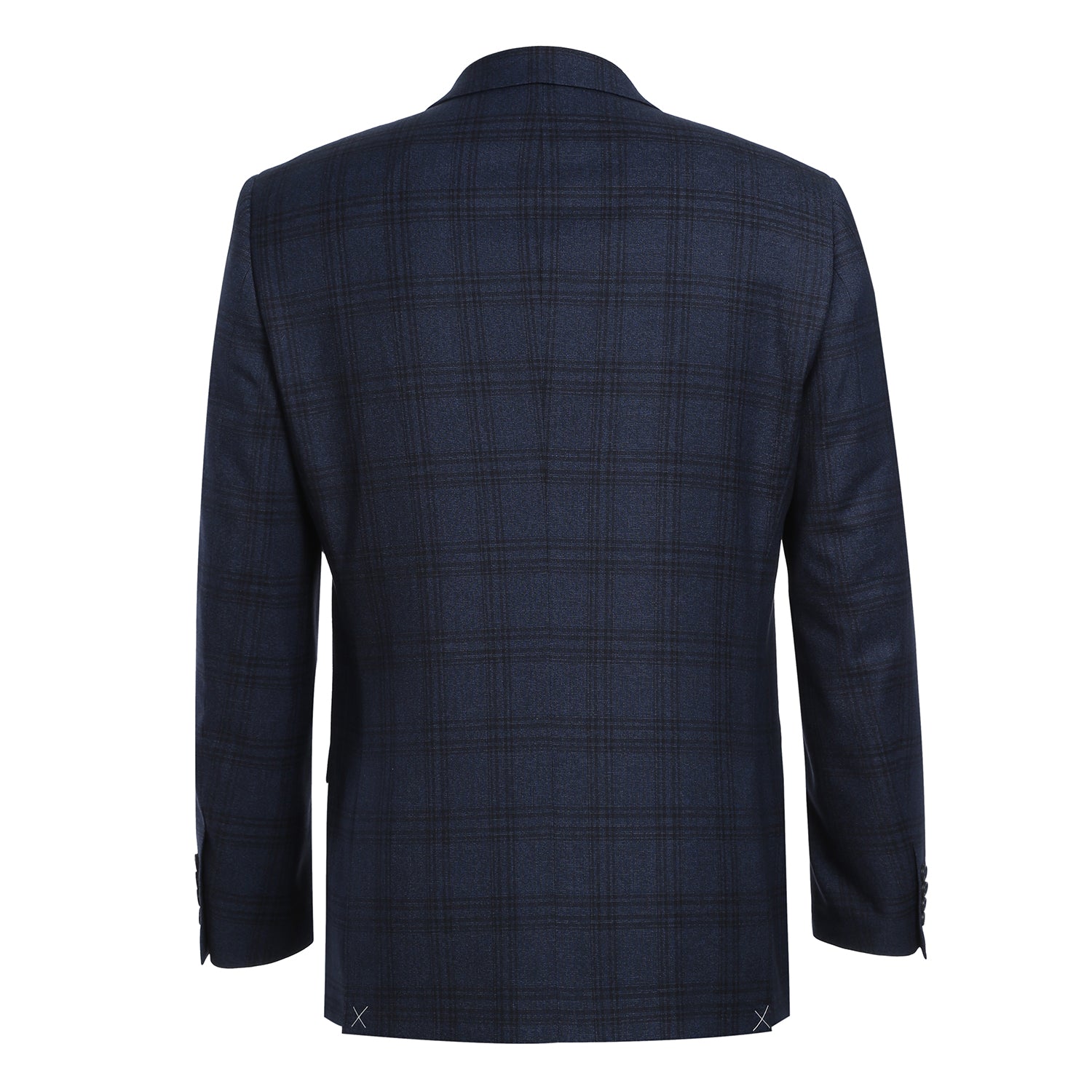 293-21 Men's Slim Fit Stretch Checked Suits - 38Lx32W