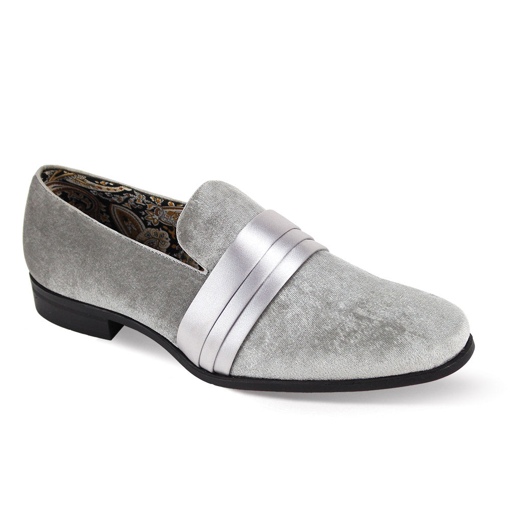 Uptown Hustle in Silver Sleek Velvet Loafers - 7 Standard / D / Medium