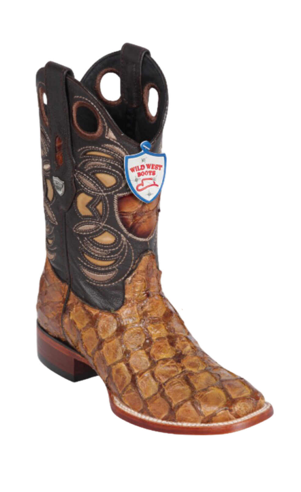 Bota de Pirarucu Original Horma Punta Cuadrada Wild West - 6
