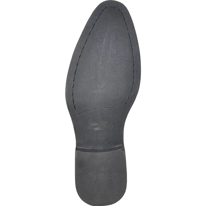 MENS CLASSIC PLAIN TOE SHINY PATENT OXFORD DRESS SHOE IN BLACK - 6.5M
