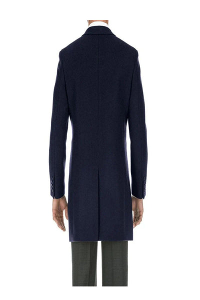 Navy Fall/Winter Essential Slim Fit Overcoat Wool Blend