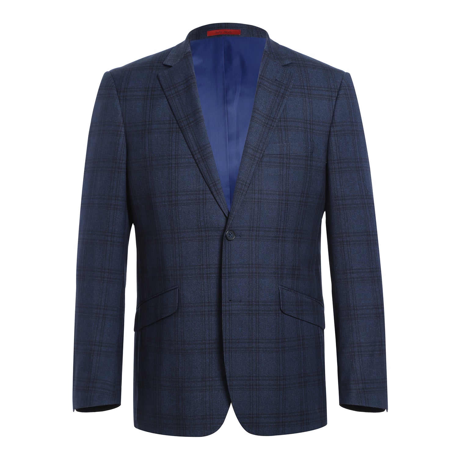 293-21 Men's Slim Fit Stretch Checked Suits - 38Lx32W