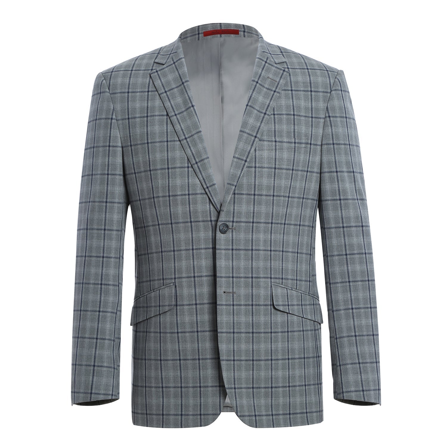 293-20 Men's Slim Fit Stretch Checked Suits - 38Lx32W
