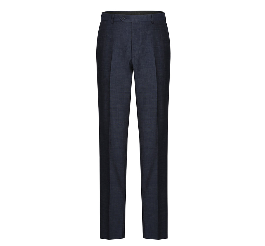 "Navy Classic Fit Wool Blend Men's Suit - Two Button Basic" - 34 Short