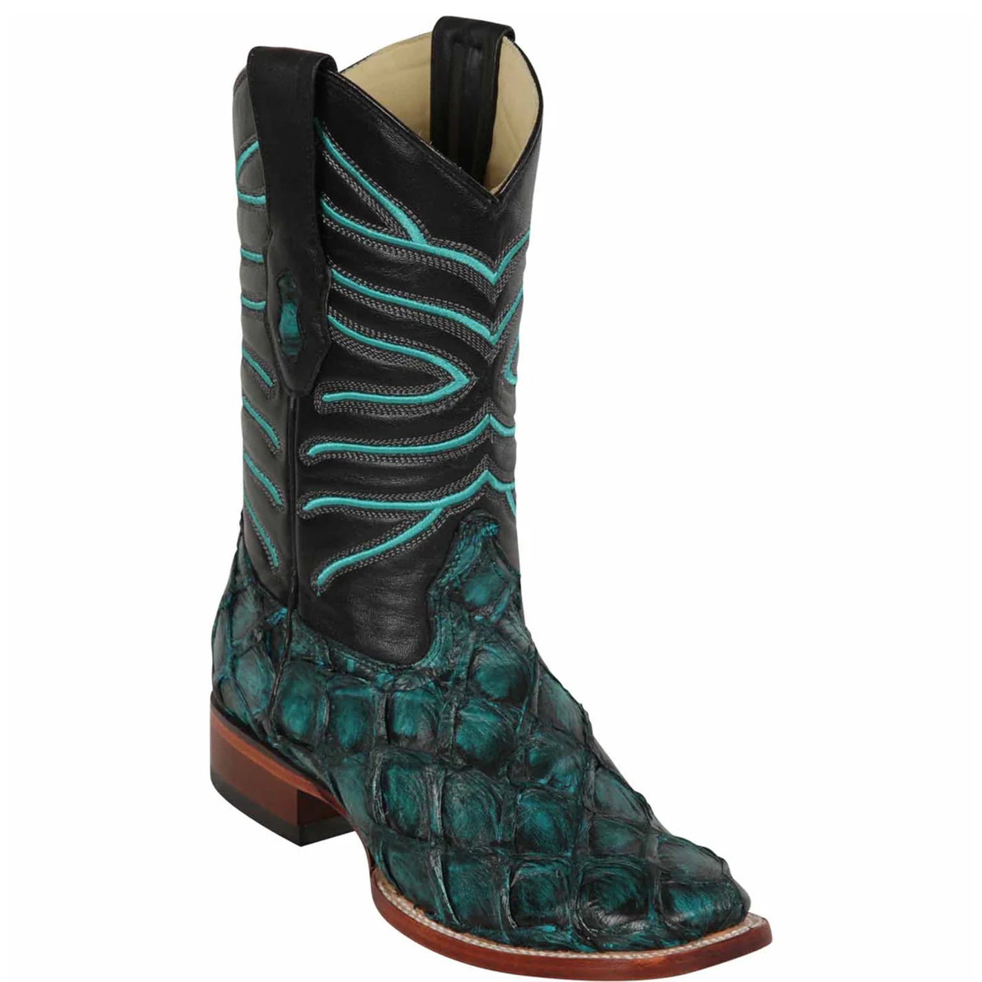 Rustic Turquoise Pirarucu Boots - EE