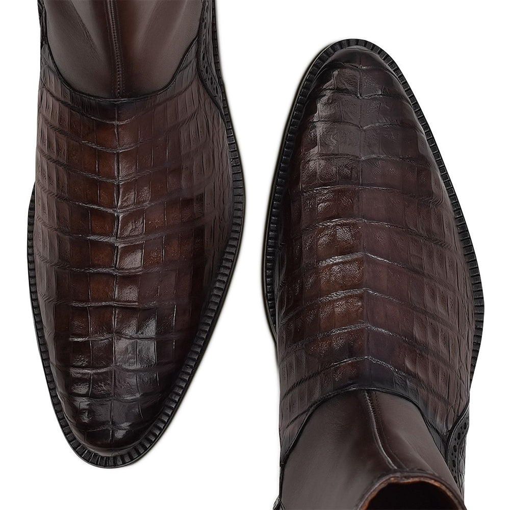 Caiman Belly Dress Boots - Black