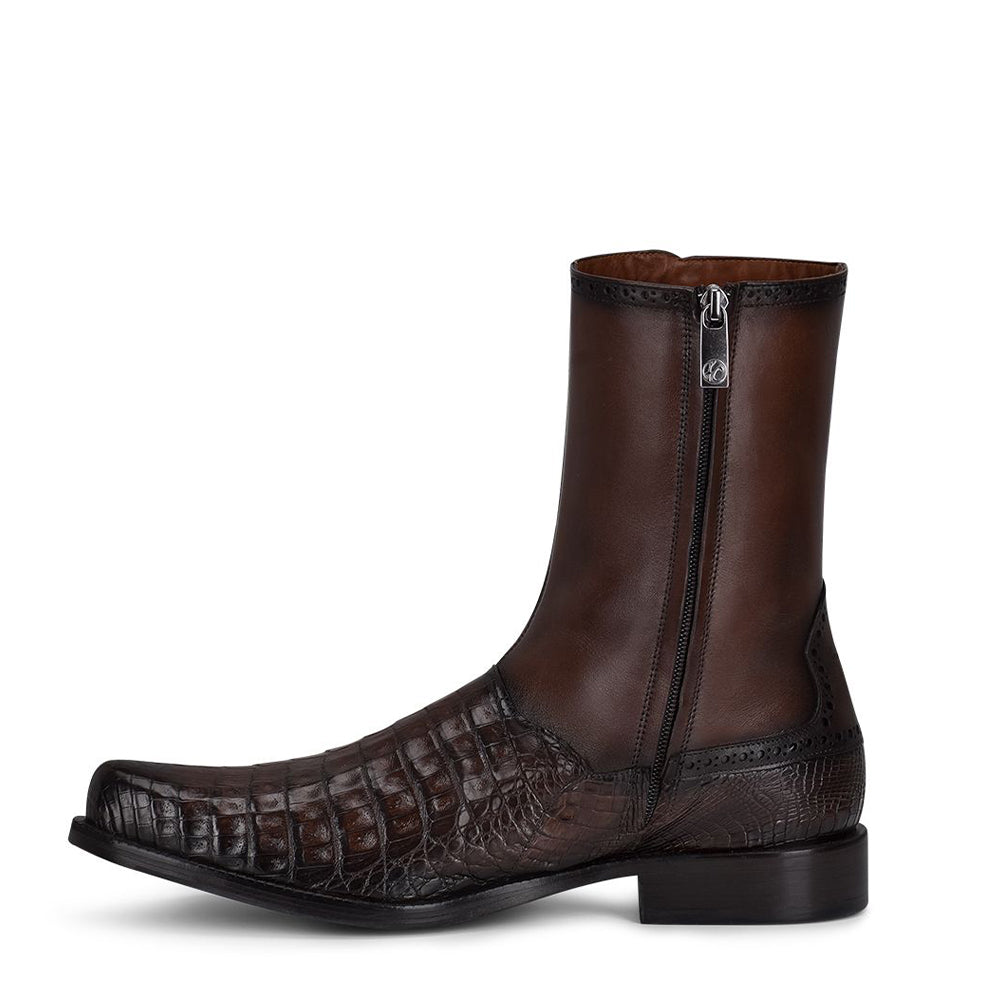 Caiman Belly Dress Boots - Black