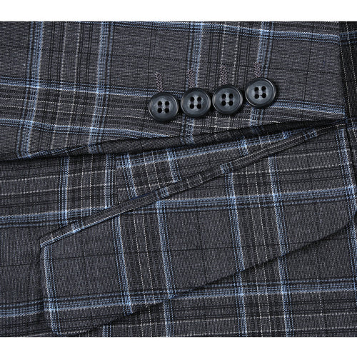 293-28 Men's Slim Fit Checked Suits
