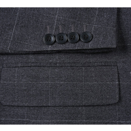 293-31 Men's Slim Fit Checked Suits