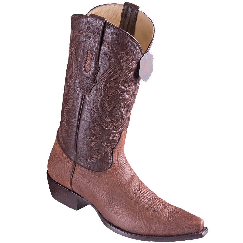 Brown Bull Shoulder Cowboy Boots - EE