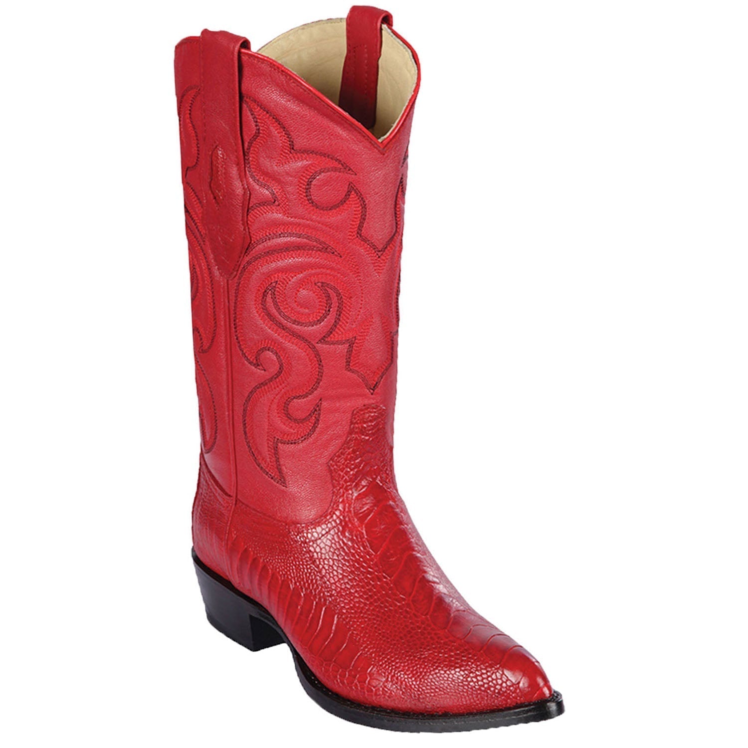 Men's Los Altos Ostrich Leg J-Toe Boots - A - Green