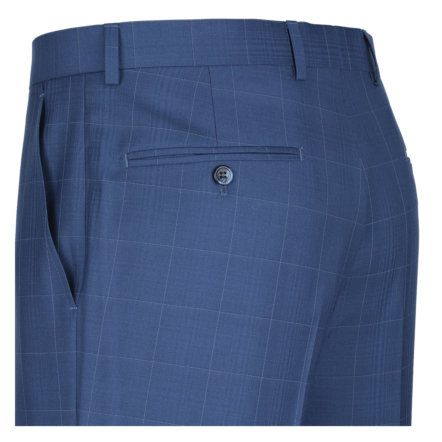 291-20 Men's Slim Fit 2-Piece Single Breasted Check Dress Suit - 36Sx30W