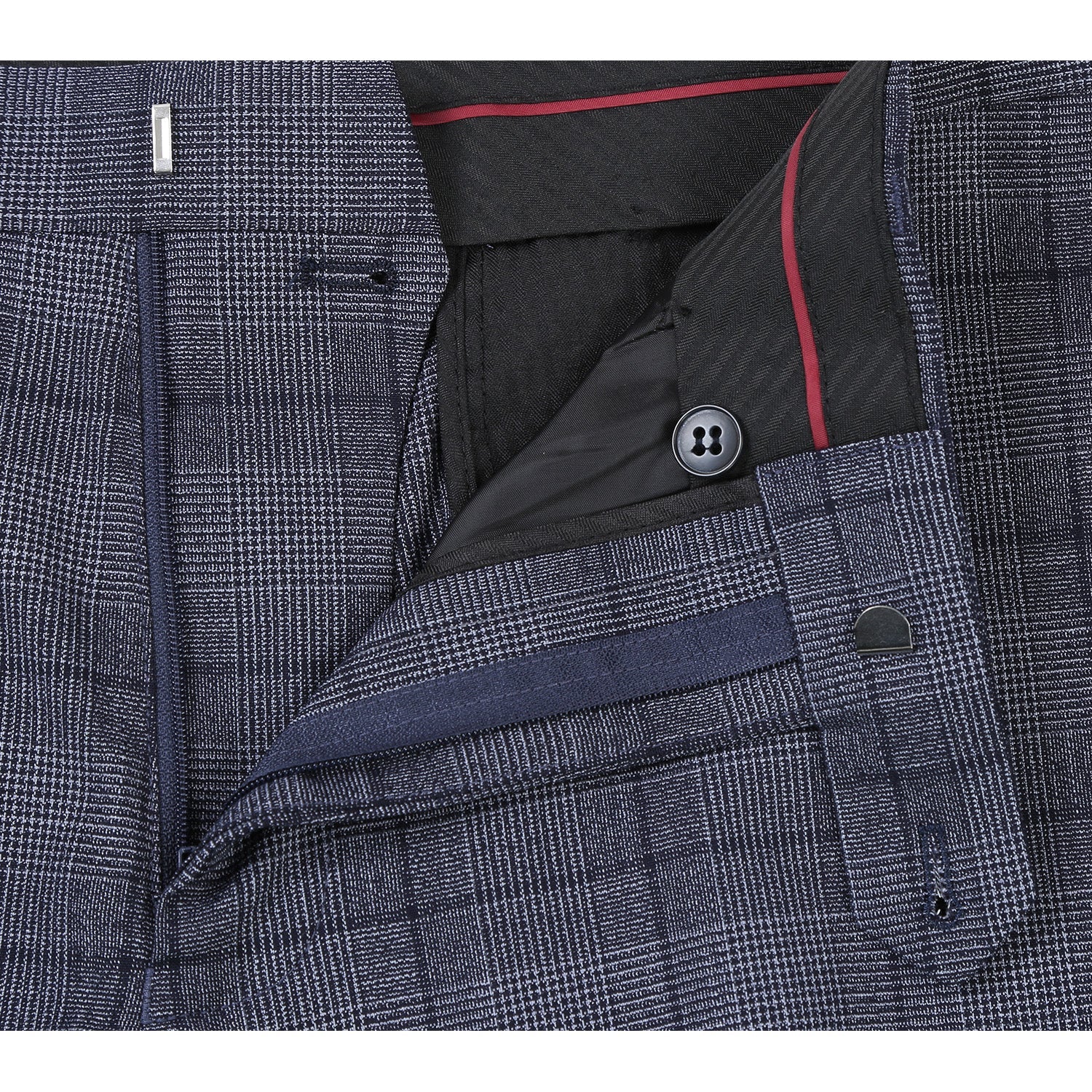 293-30 Men's Classic Fit Checked Suits - 38Lx32W