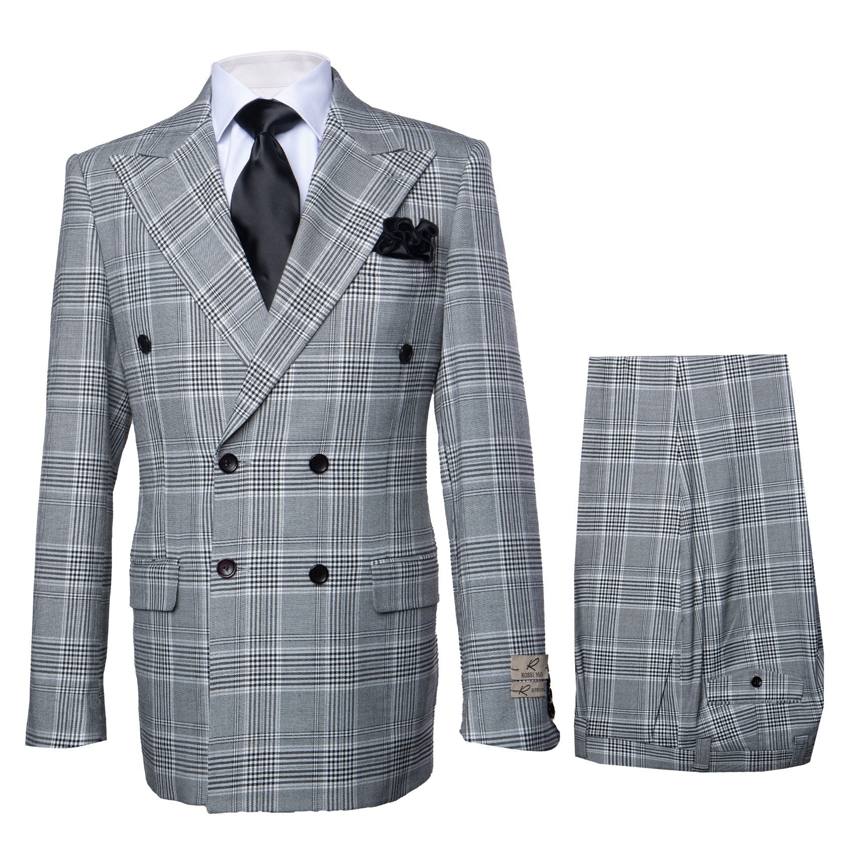 ROSSI MAN DOUBLE BREASTED SUIT ARTHUR RM2318 - 38R