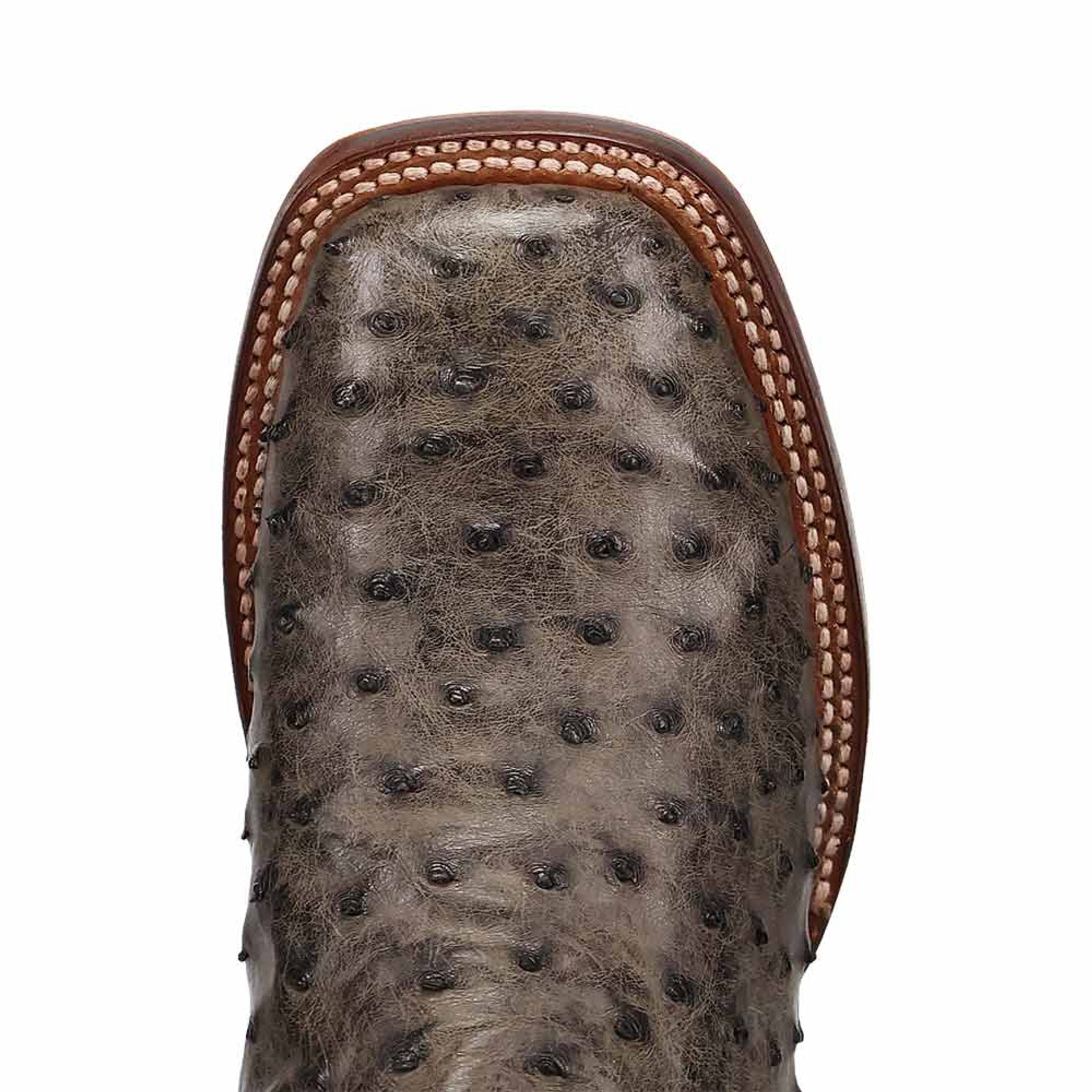 Dan Post Men’s Alamosa Grey/Black Full Quill Ostrich Boots - 7D