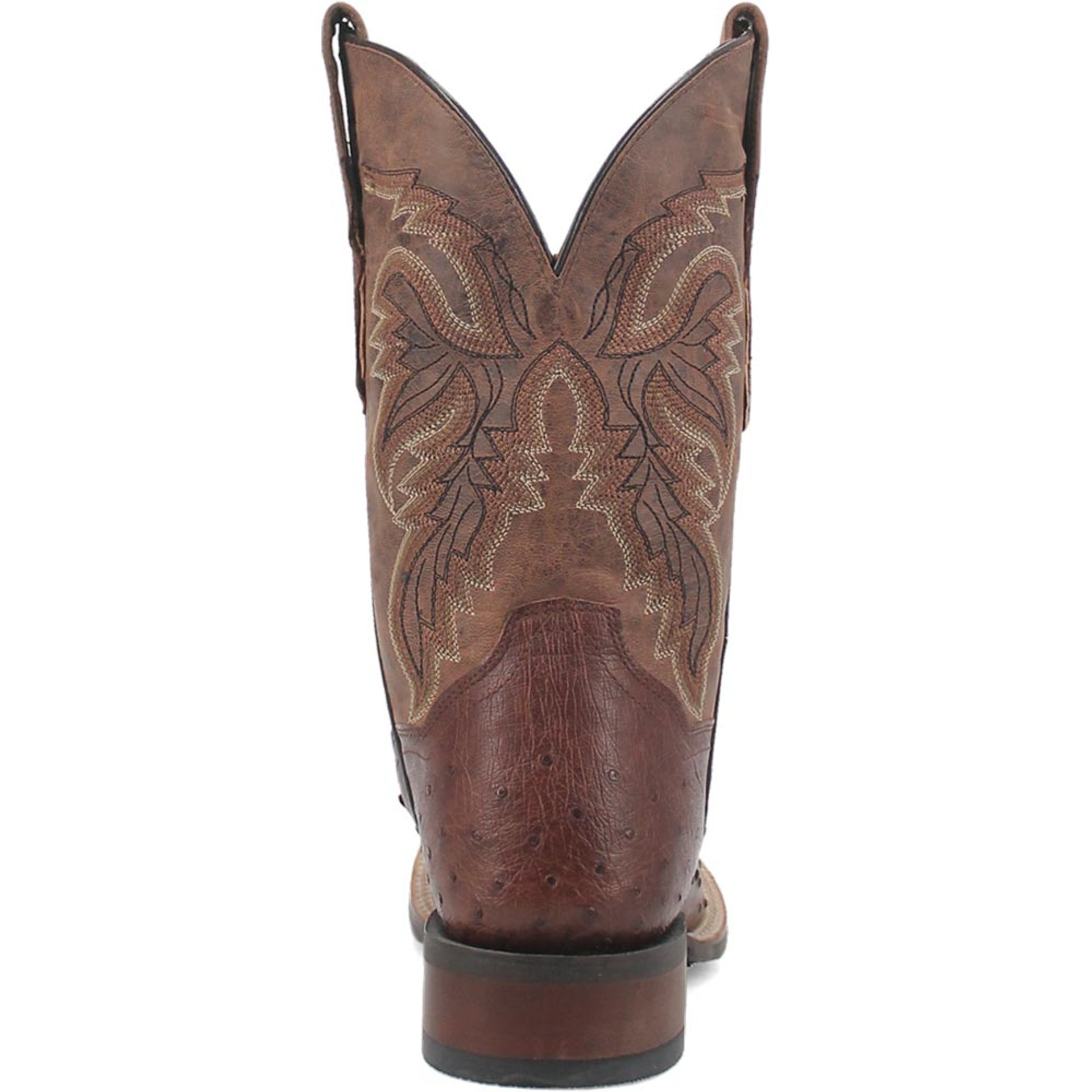 Dan Post Mens Alamosa Brown Genuine Ostrich 11 Square Toe Cowboy Certified Boot - 7D