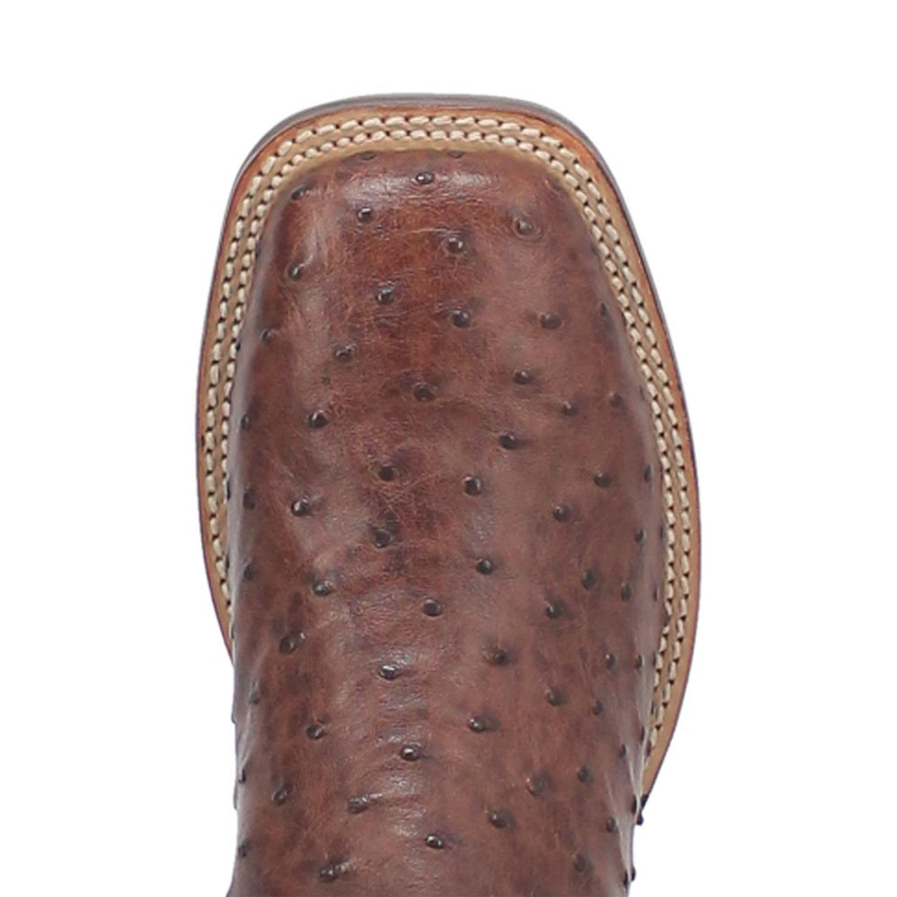 Dan Post Mens Alamosa Brown Genuine Ostrich 11 Square Toe Cowboy Certified Boot - 7D