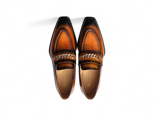 Carrucci Amber Patent Leather Chain Loafers