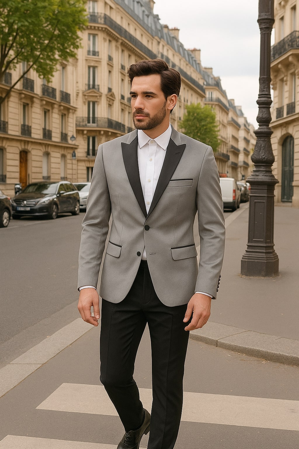 black dress pants with grey suit jacket Light Grey Hopsack Custom Dress Pants main image 1