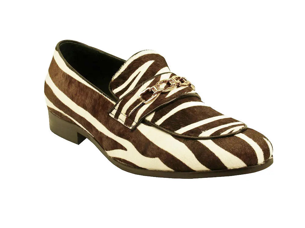 Animal Print Chain Buckle Loafer - 9.5