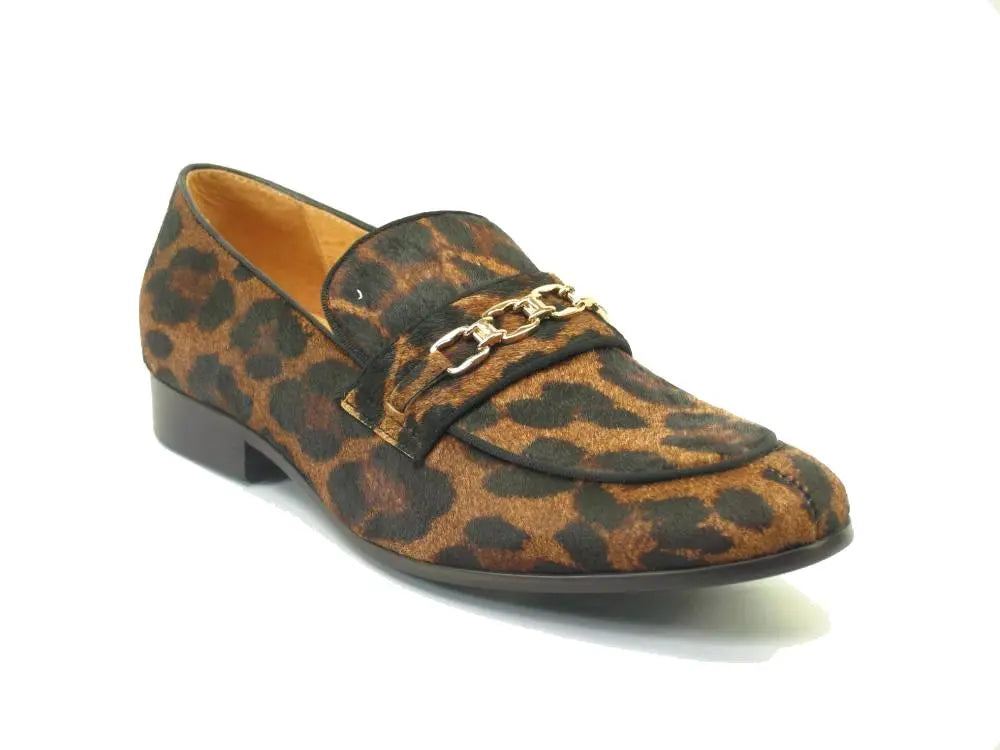 Animal Print Chain Buckle Loafer - 9.5