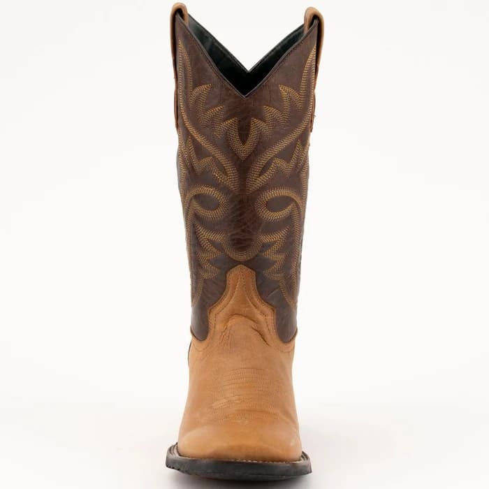 Ferinni Boot - Mens Dress Cowboy Boot - Ferrini Men's Kingston Rubber Sole Boots Handcrafted - Antique Saddle - 9D