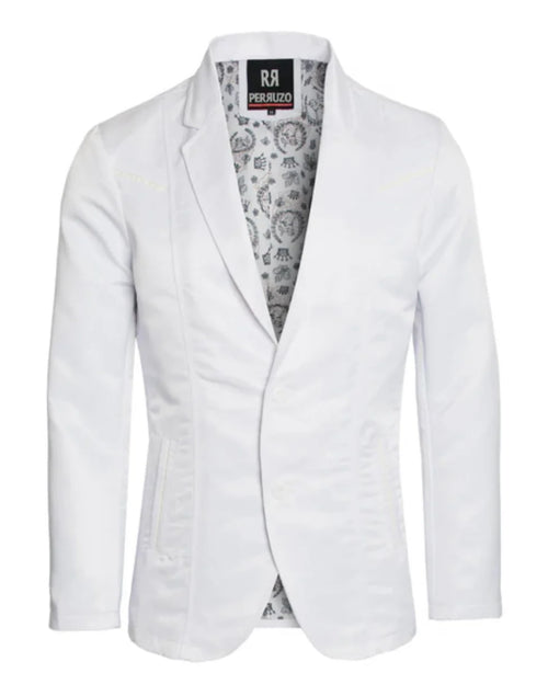 Men’s White Western Blazer – Slim Fit Shiny Finish Casual & Formal Party Jacket