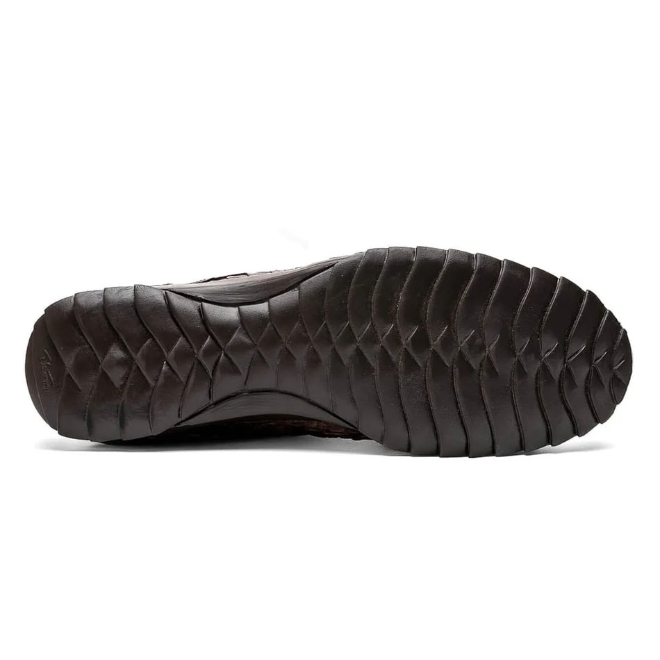Marco Di Milano Kratos Men's Shoes Brown Exotic Caiman Crocodile Sport Sneakers - 7
