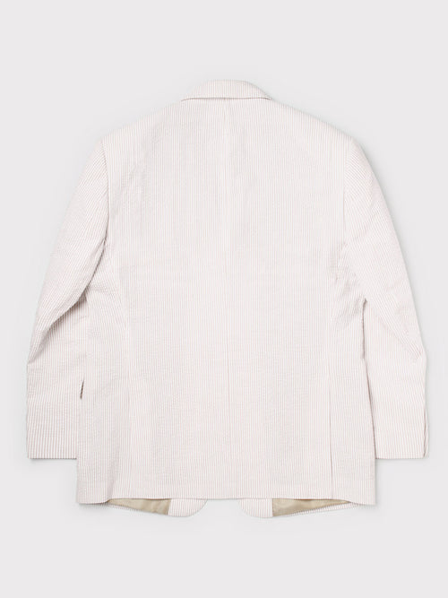 Natural Striped Seersucker Jacket