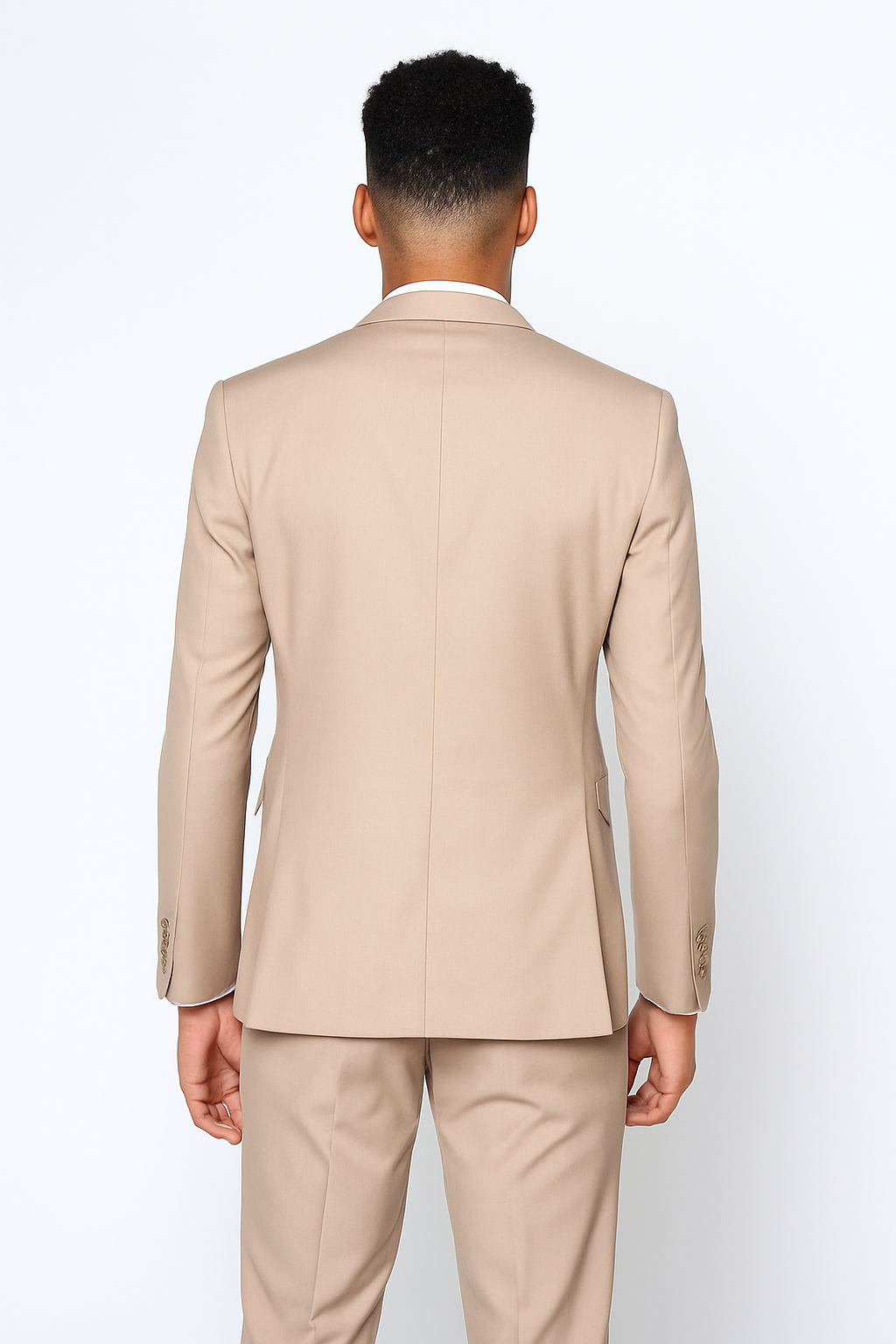 Beige Slim Fit Suit for Men by Rossiman Rossi – Tailored Skinny Fit Formal Suit - 54 Long Jacket+48 Waist Adjust 44 to 50)(Height:6"-6.4")(Neck 19-20.5:XXXL-XXXXL)