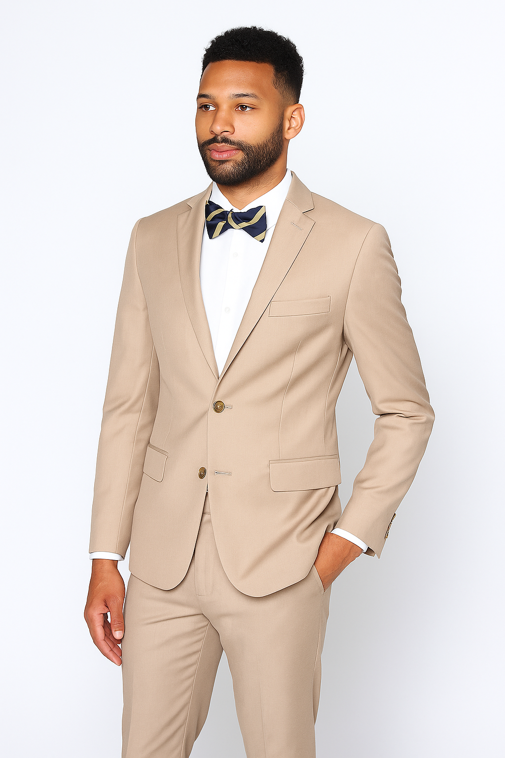 Beige Slim Fit Suit for Men by Rossiman Rossi – Tailored Skinny Fit Formal Suit - 54 Long Jacket+48 Waist Adjust 44 to 50)(Height:6"-6.4")(Neck 19-20.5:XXXL-XXXXL)