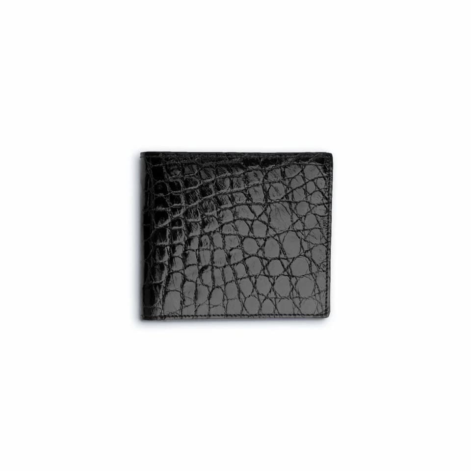 Ferrini Alligator Billfold Wallet Black - One Size