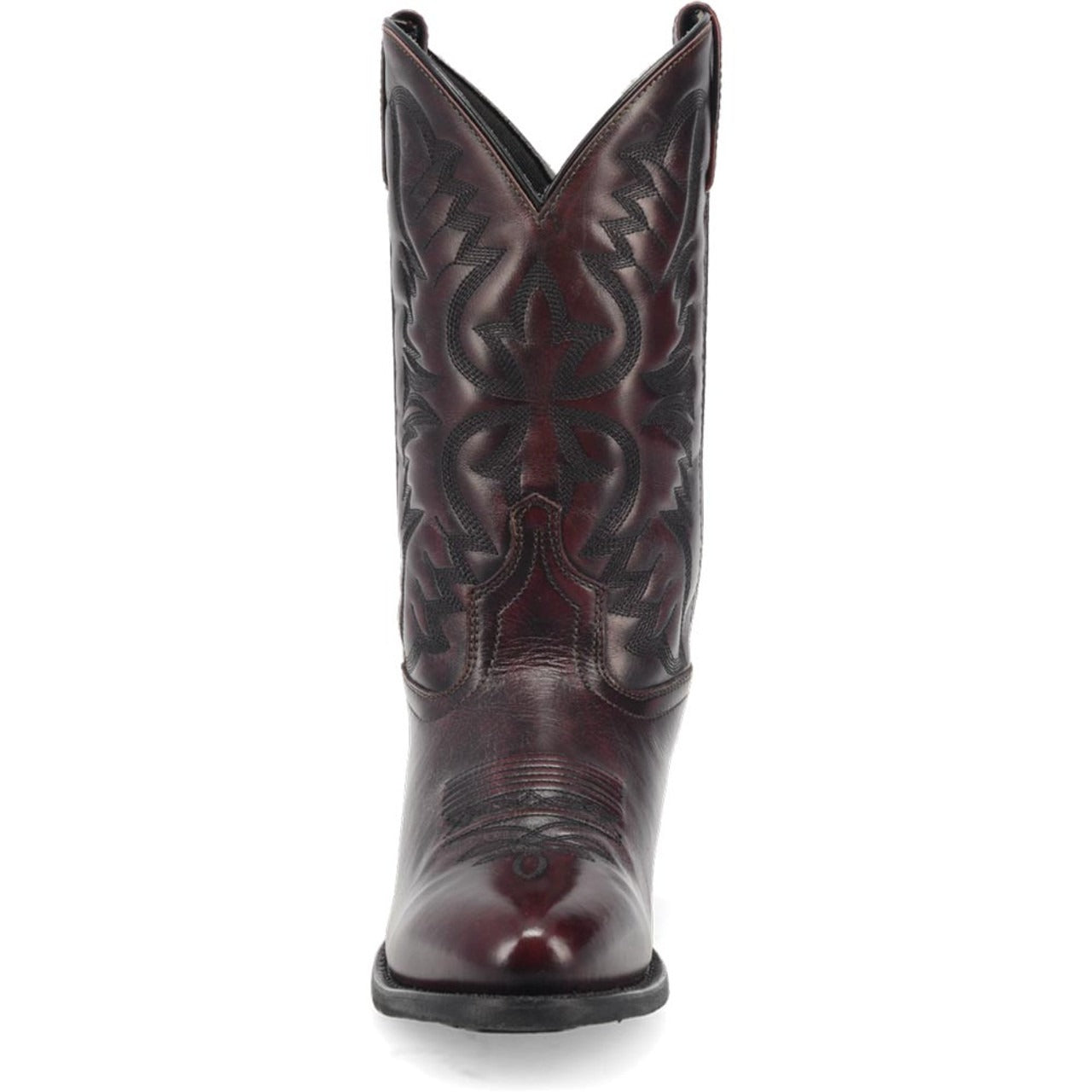 Laredo Birchwood Black Cherry Leather Round Toe Boots for Men - 8D