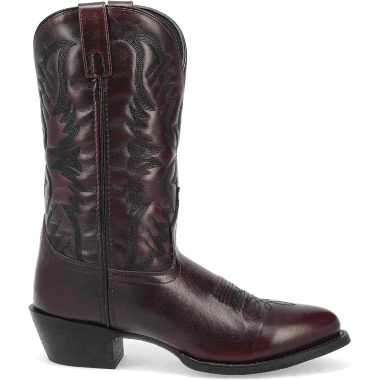 Laredo Birchwood Black Cherry Leather Round Toe Boots for Men - 8D