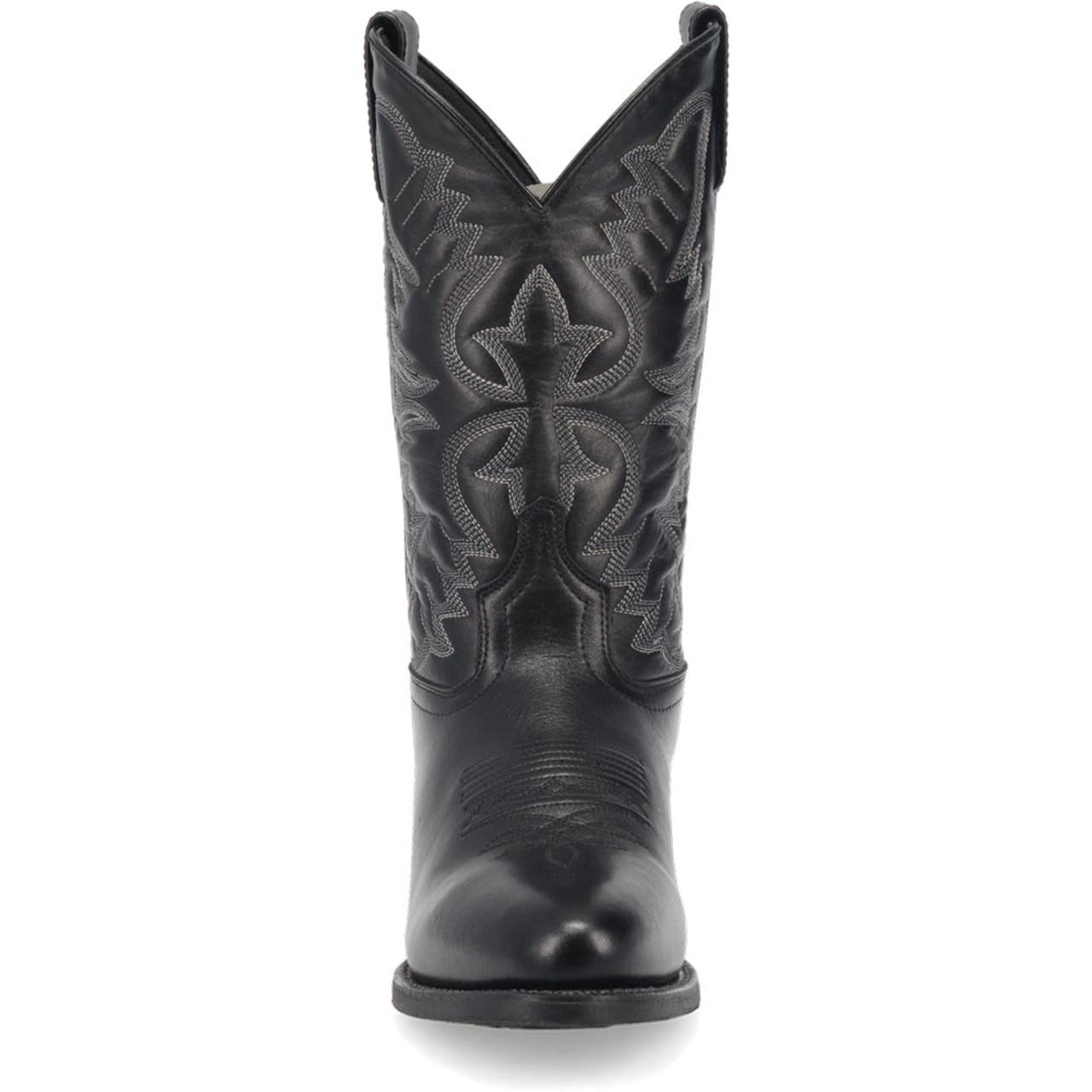 Laredo Birchwood Black Leather Round Toe Boots for Men - 8D