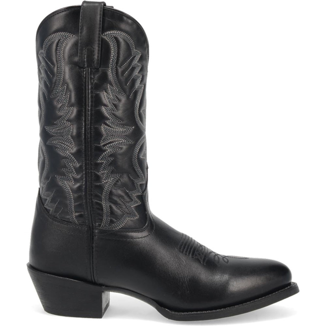 Laredo Birchwood Black Leather Round Toe Boots for Men - 8D
