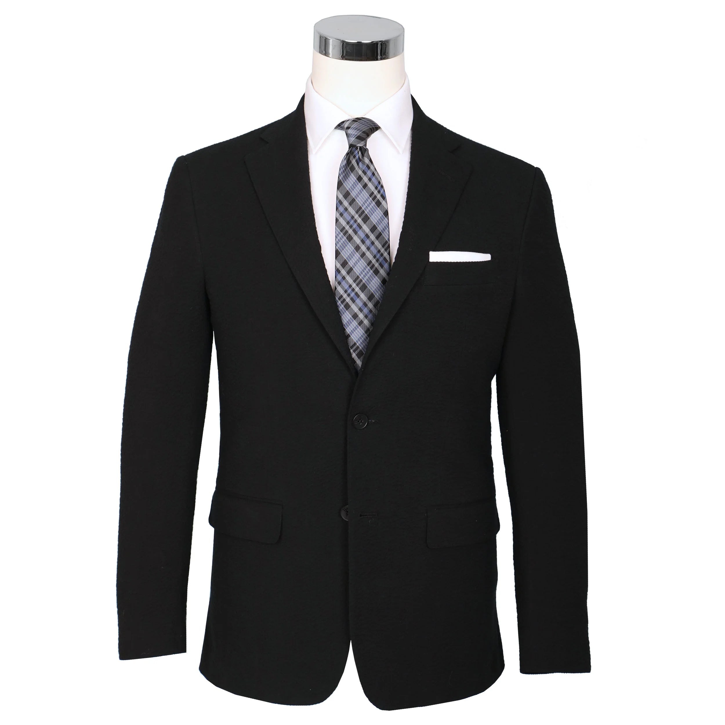 Seersucker Blazer - "Black Pepper"  Seersucker Sport Coat Black Pepper Seersucker Stretch Sport Coat