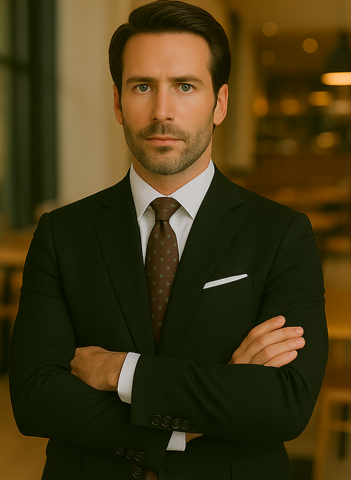 Modern Fit - Wool Suit - Italian Made Business Suit by Statement Men's 2 Piece 100% Wool Modern Fit Suit - Subtle Windowpane