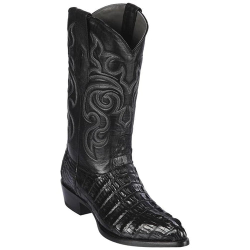 Men's Black Lizard Print Cowboy Boots - Snip Toe Western Dress Boots - Los Altos-New Designer Collection