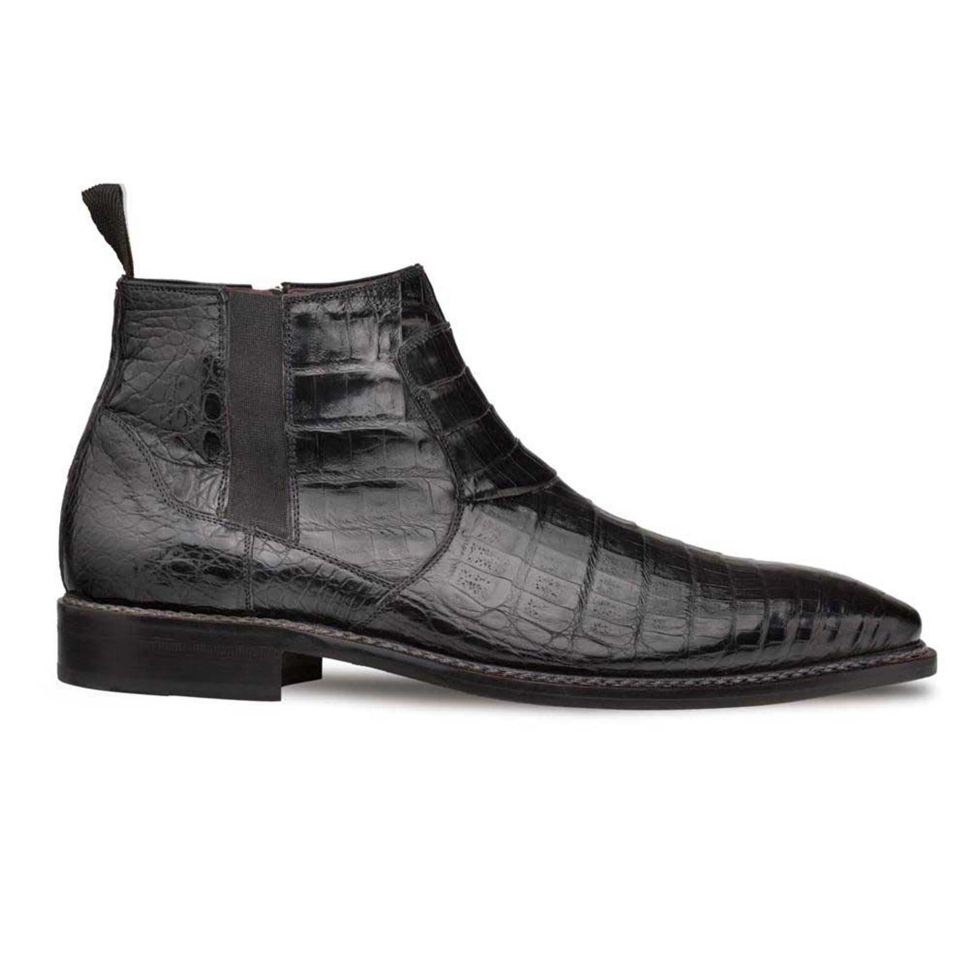 Blackmore Black Genuine Crocodile Plain Toe Mens Boot By Mezlan Made In Spain Brand - 8M