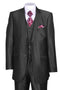 Cheap Priced Suit - Mens 2 homecoming  Button Vested Slim Fit Shiny Sharkskin Black Suit